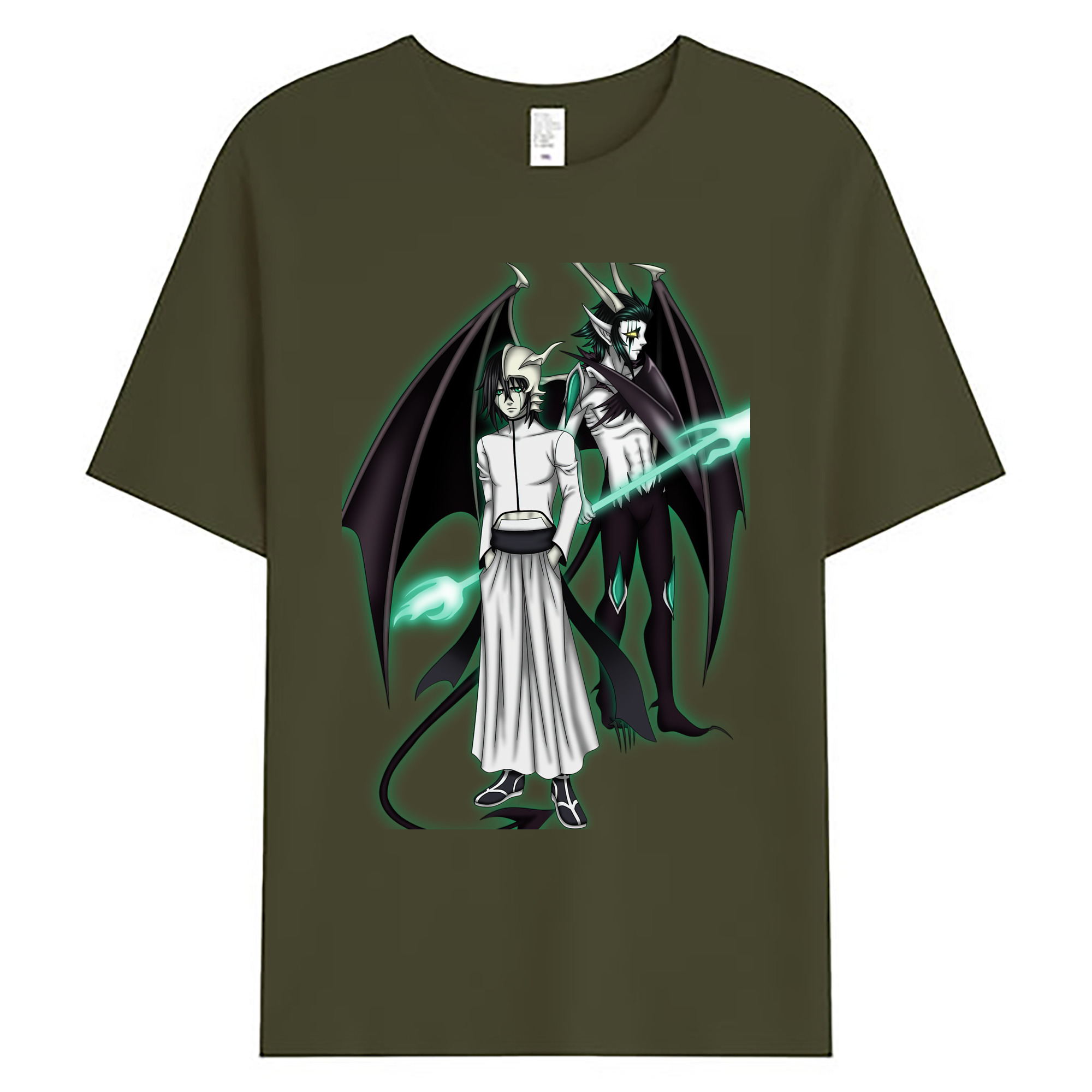 （画像用） ブリーチ ウルキオラ·シファー BLEACH Ulquiorra cifer 綿100％ メンズ半袖Tシャツ｜肌触りやわらか＆通気性